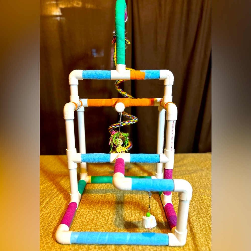 Handmade Bird Perch/Play gym